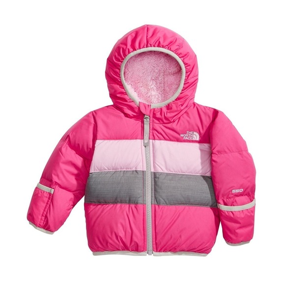 The North Face Girl's Moondoggy 2.0 Down Jacket Petticoat‎ Pink 0 - 3 Months NEW